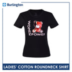 Burlington Ladies' Cotton Bearlington Women’s Month Roundneck Shirt 1pc TBLDSRWM2