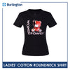 Burlington Ladies' Cotton Bearlington Women’s Month Roundneck Shirt 1pc TBLDSRWM2
