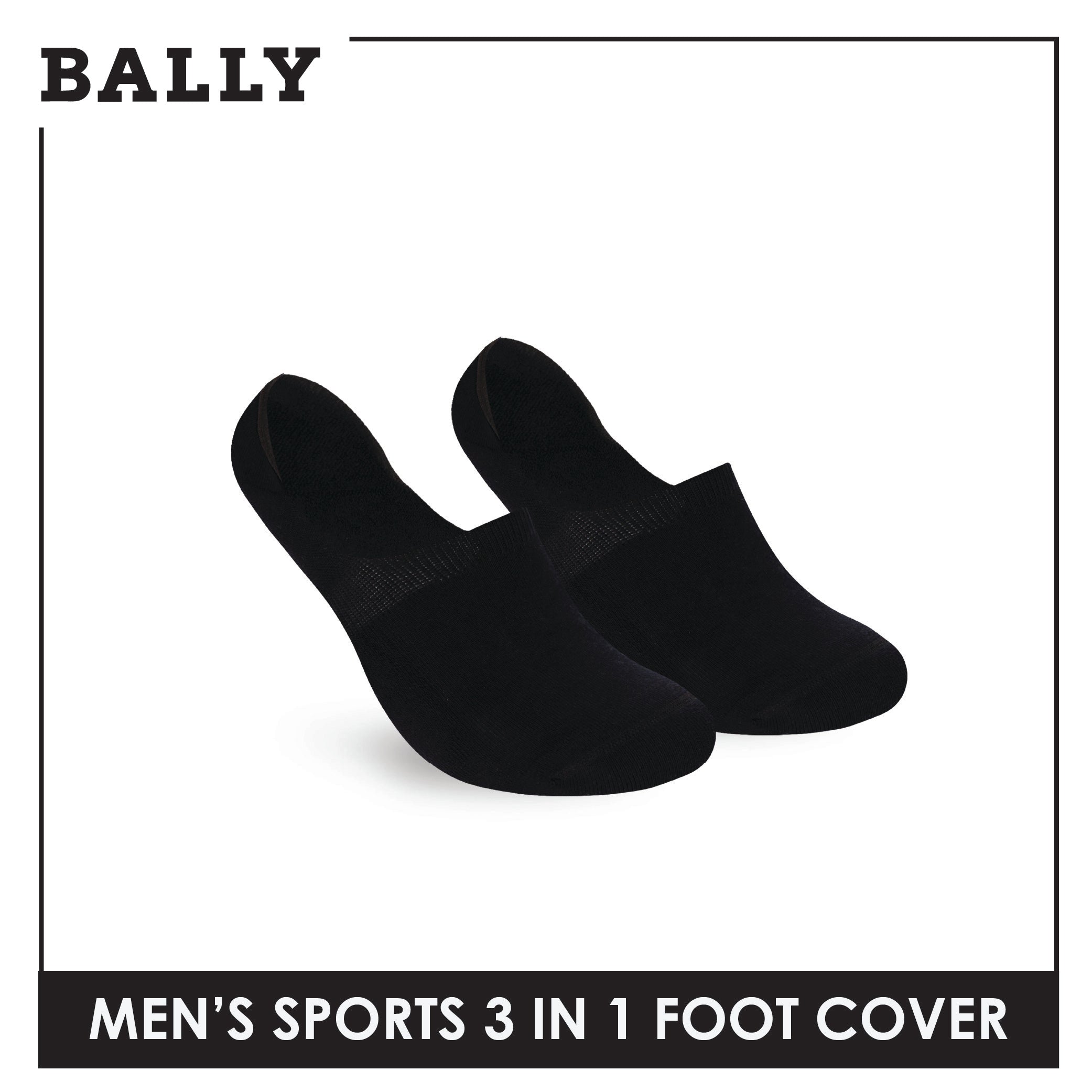 Bally Men's Premium Cotton Thick Sports Footcover 3 pairs in 1 pack YMSFKG1