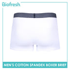Biofresh Men's Antimicrobial Cotton Spandex Boxer Brief 1 piece UMBBFS5 (Limited Time Offer)