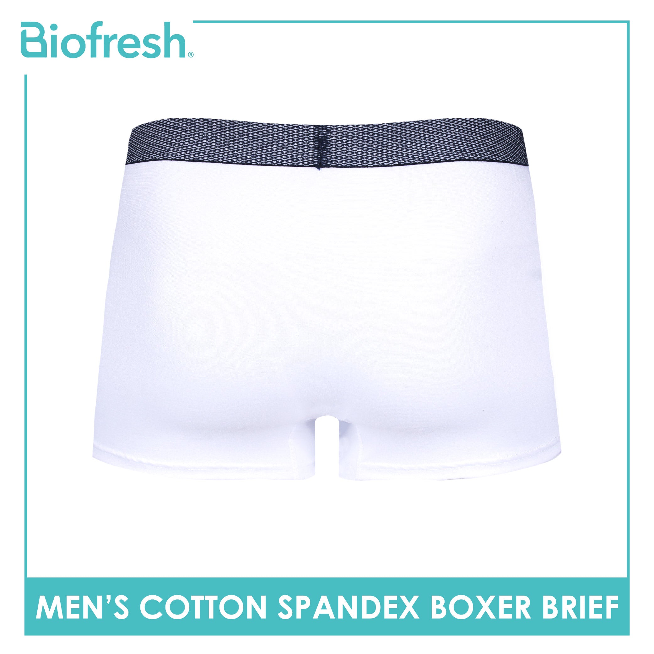 Biofresh Men's Antimicrobial Cotton Spandex Boxer Brief 1 piece UMBBFS5 (Limited Time Offer)