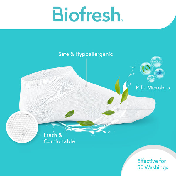 Biofresh Boys’ Antimicrobial Cotton Lite Casual No Show Socks 3 pairs in a pack RBCKFG42
