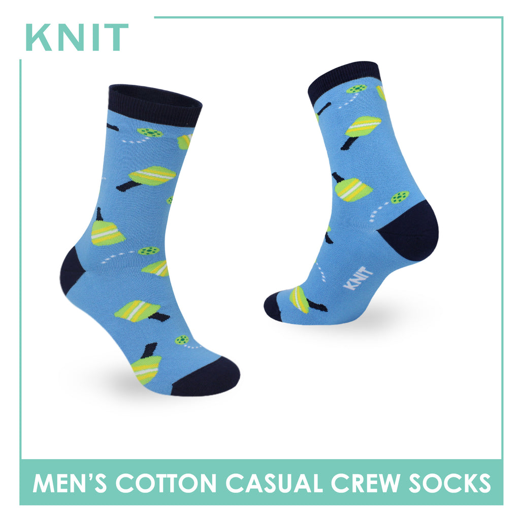 Knit Men's Pickleball (Royal Blue) Cotton Thin Casual Crew Socks 1 pair KMC531