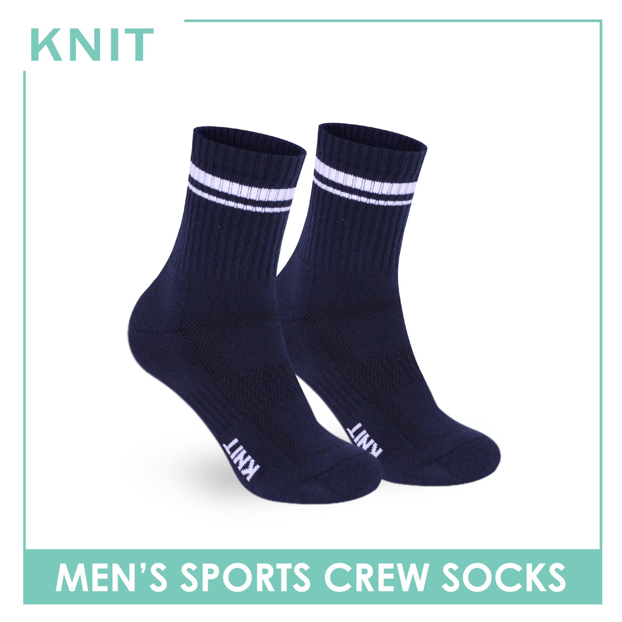 Knit Men's Cotton Thick Sports Crew Socks 1 pair KMSK1