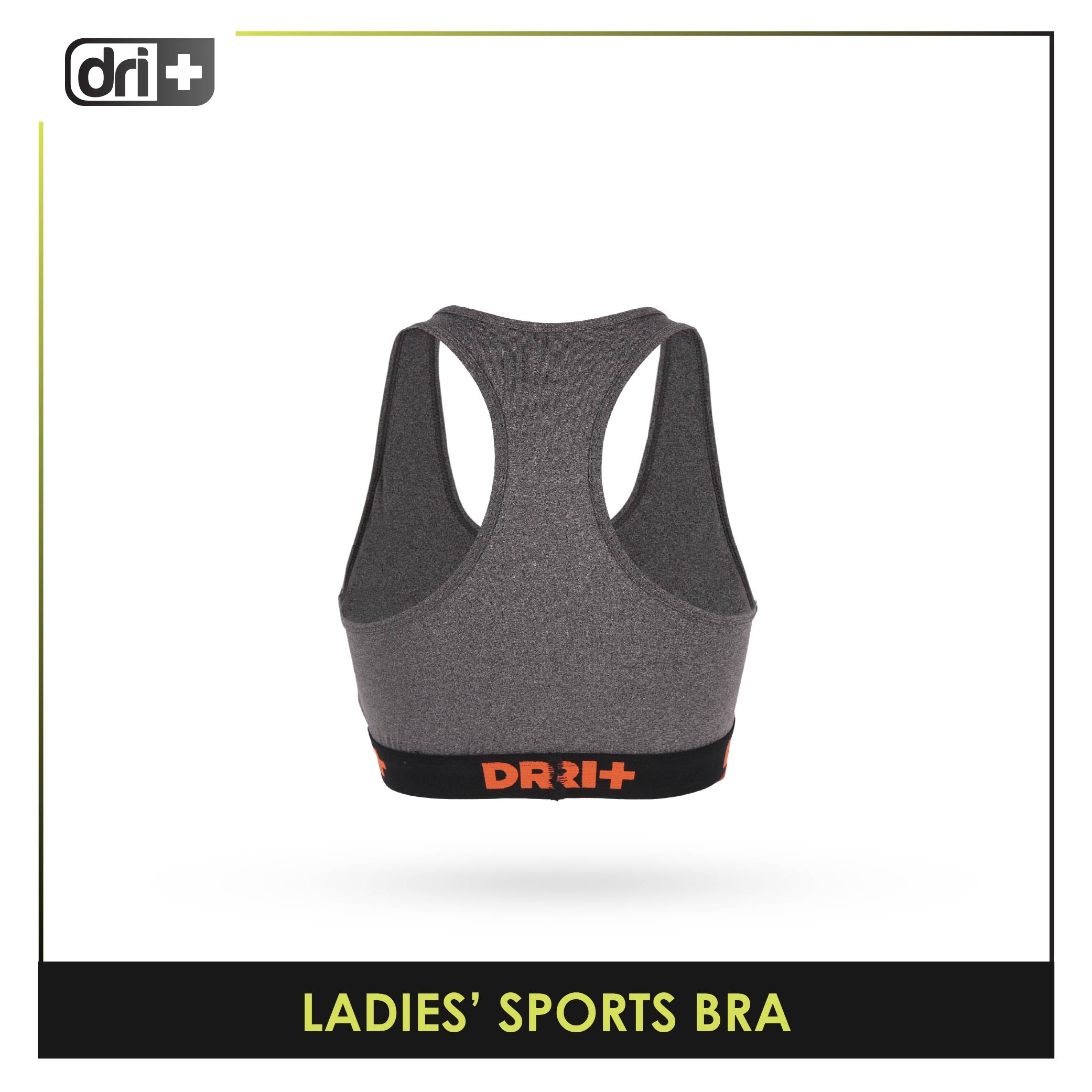 Dri plus Ladies’ Sports Bra 1 piece DULBR4201