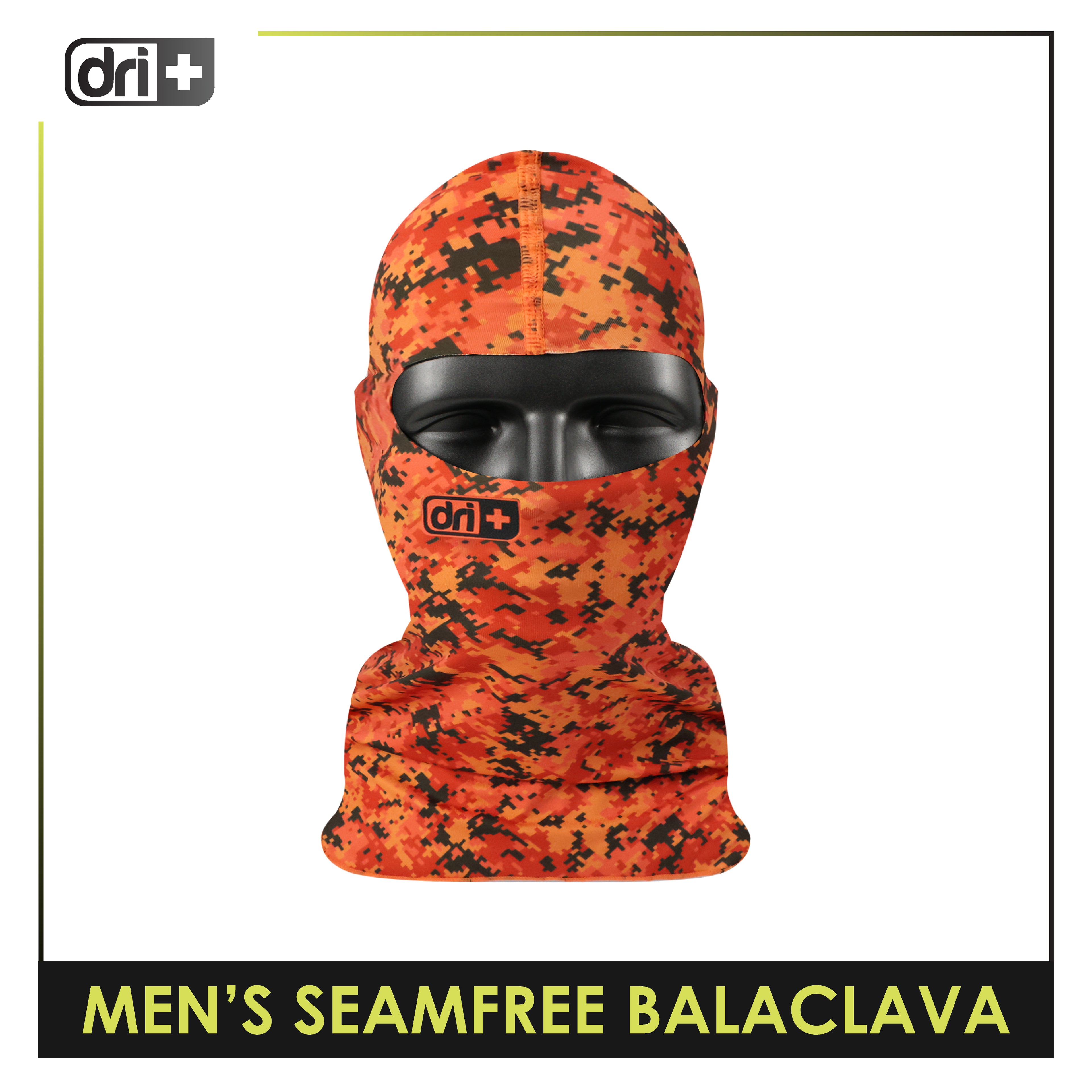Dri Plus Men’s Camo Seamfree Washable Moisture Wicking Balaclava 1 piece DUMBS612