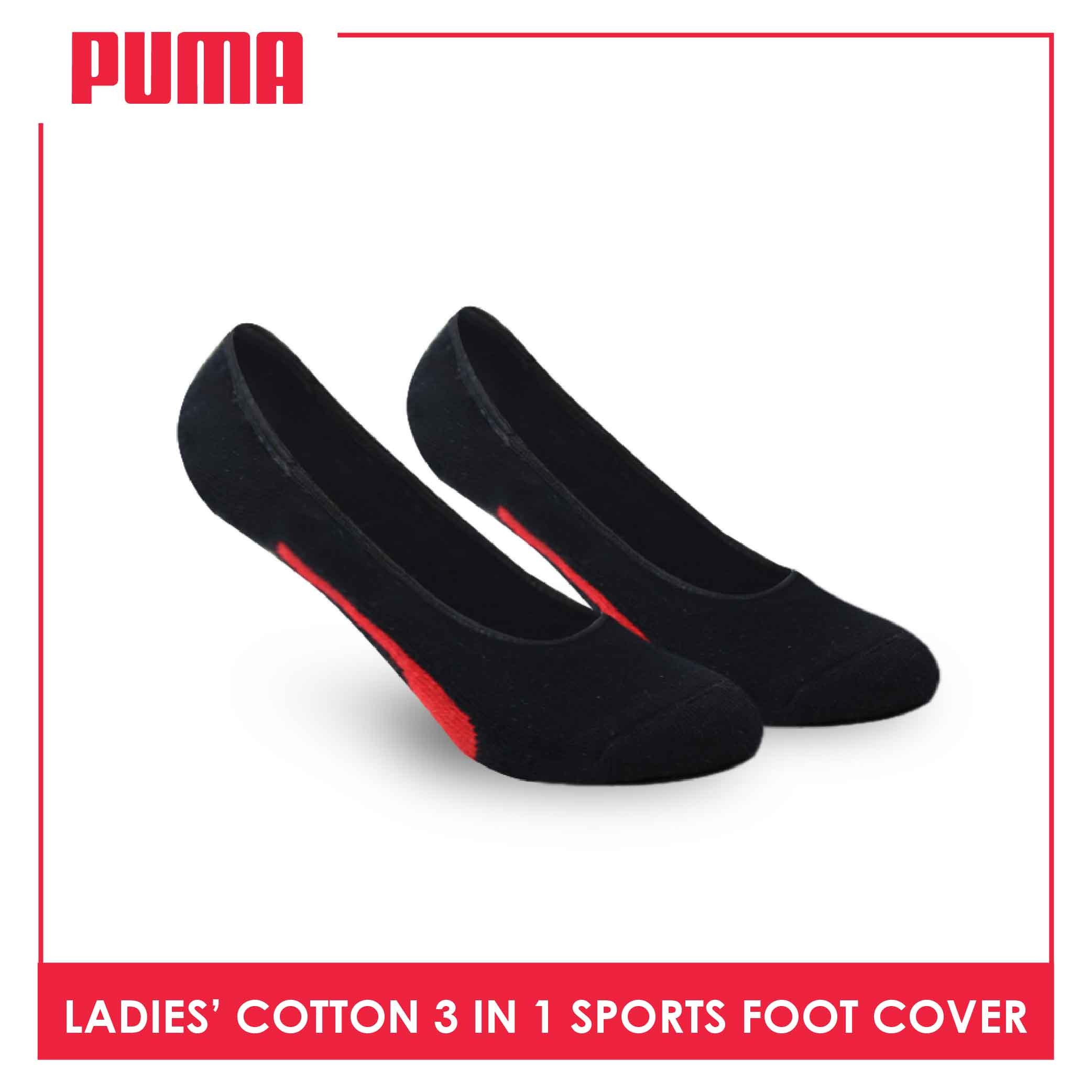 Puma Ladies' Cotton Thick Sports Foot Cover 3 pairs in a pack PLSFG1