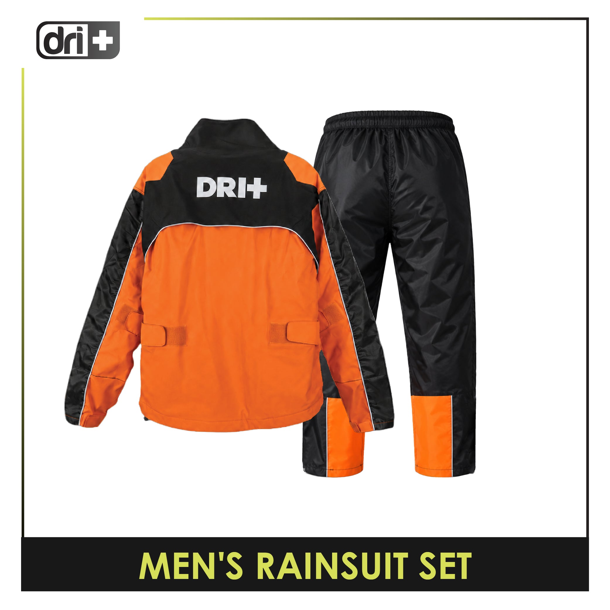 Dri Plus Men’s Water-Resistant Motorcycle Rainsuit Set DMRW621