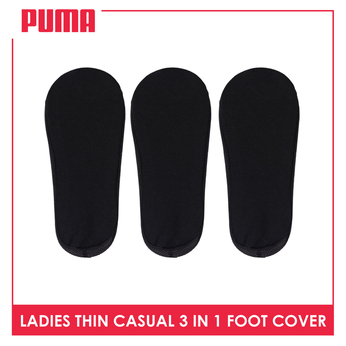 Puma Ladies’ Thin Casual Foot Cover Mesh 3 pairs in a pack PLCFG631