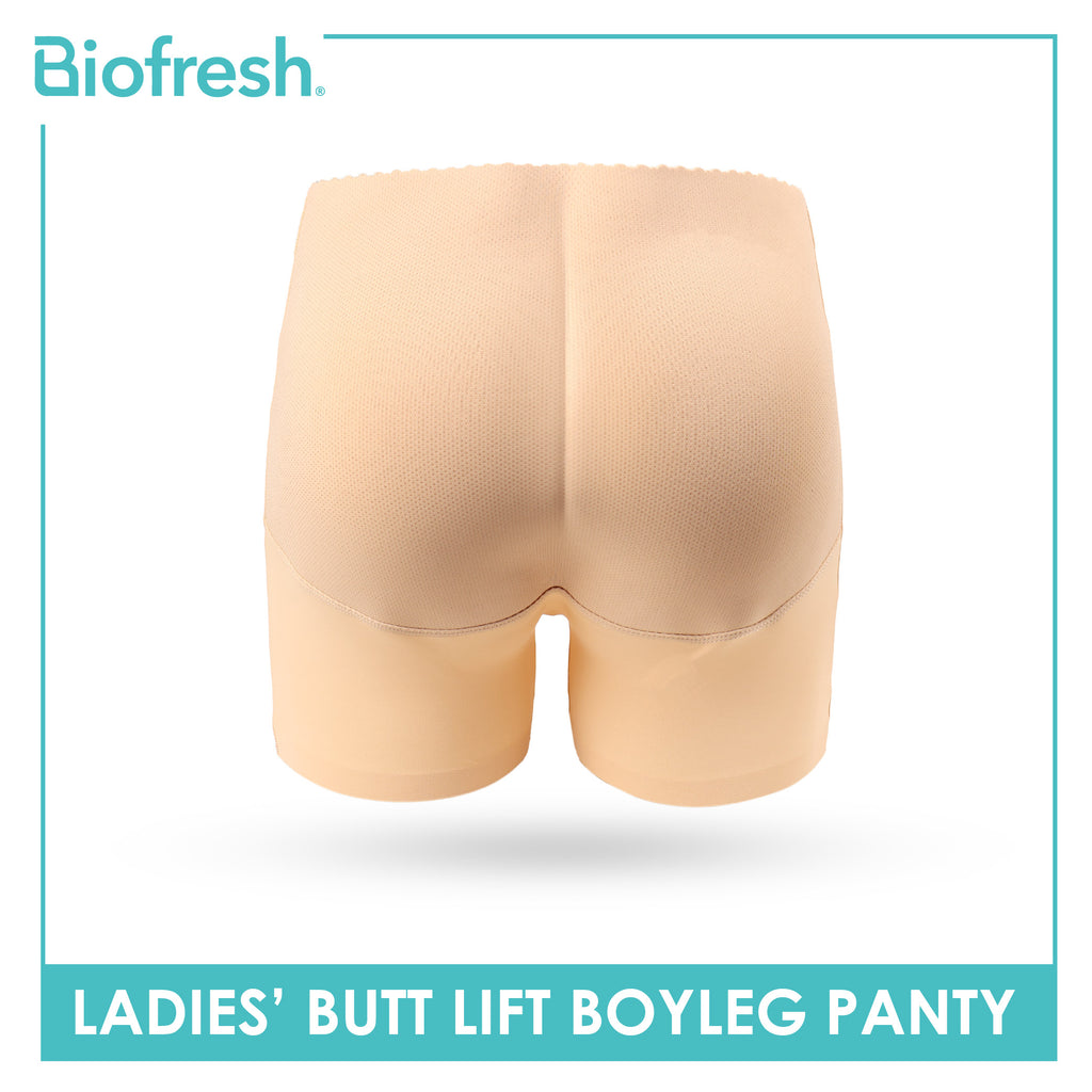 Biofresh Ladies’ Antimicrobial Padded Butt Lift Boyleg Panty 1 piece ULBBL531