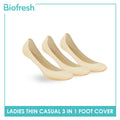 Biofresh Ladies' Antimicrobial Thin Casual Foot Cover with Gel on Sole 3 pairs in a pack RLCFG631