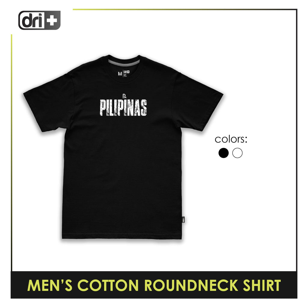 Dri Plus Pilipinas Men’s Anti-Odor Sweat Wicking Cotton Roundneck Shirt 1 piece DUMSRC534