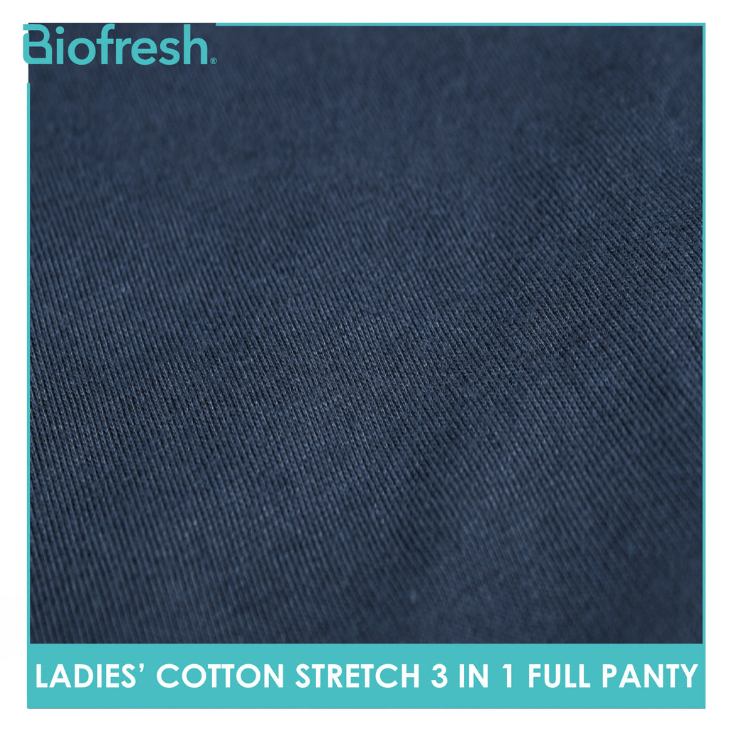 Biofresh Ladies' Antimicrobial Cotton Stretch Full Panty 3 pieces in a pack ULPRG621