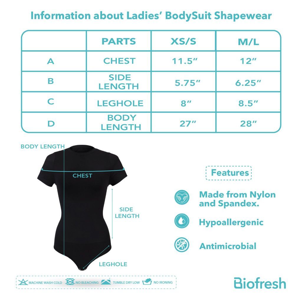 Biofresh Ladies’ Nylon Shapewear Bodysuit 1 piece ULWB611