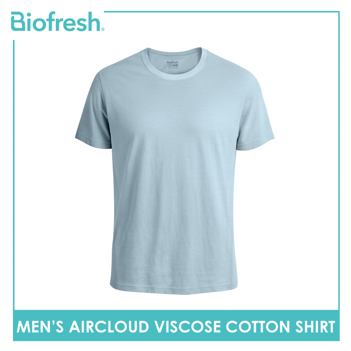 Biofresh Men's Antimicrobial Aircloud Viscose Cotton Roundneck Shirt 1 piece UMSPR531