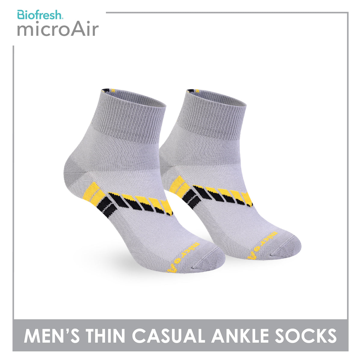 Biofresh Microair Men's Antimicrobial Thin Casual Ankle Compression Socks 1 pair MMCP611