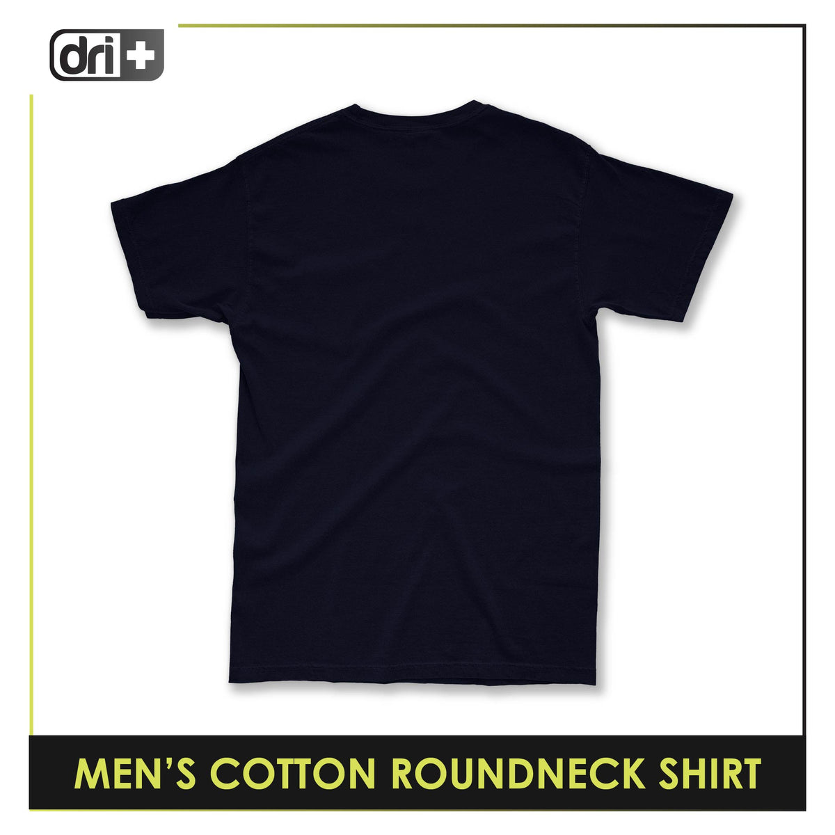 Dri Plus Men’s Anti-Odor Sweat Wicking Cotton Plain Roundneck Shirt 1 piece DUMSRC627