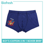 Biofresh | Pokemon Boys’ Antimicrobial Cotton Boxer Brief 3 pieces in a pack PKBBBG531