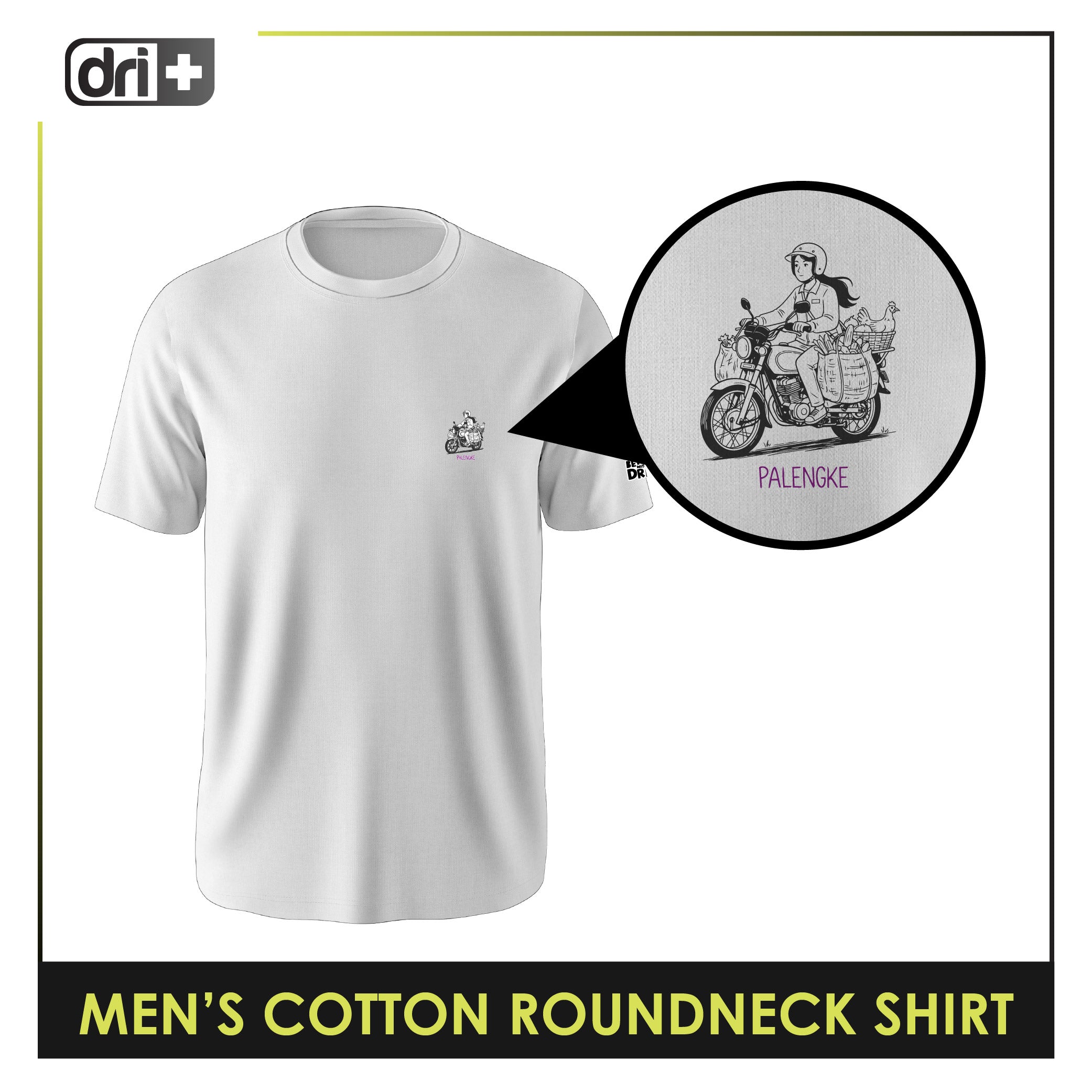 Dri plus Men's Cooltura Anti-Odor Sweat Wicking Cotton Roundneck Shirt Collection 1 piece DUMSRC614