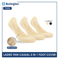 Burlington Ladies' Thin Casual Foot Cover with Cushion 3 pairs in a pack BLCFG631