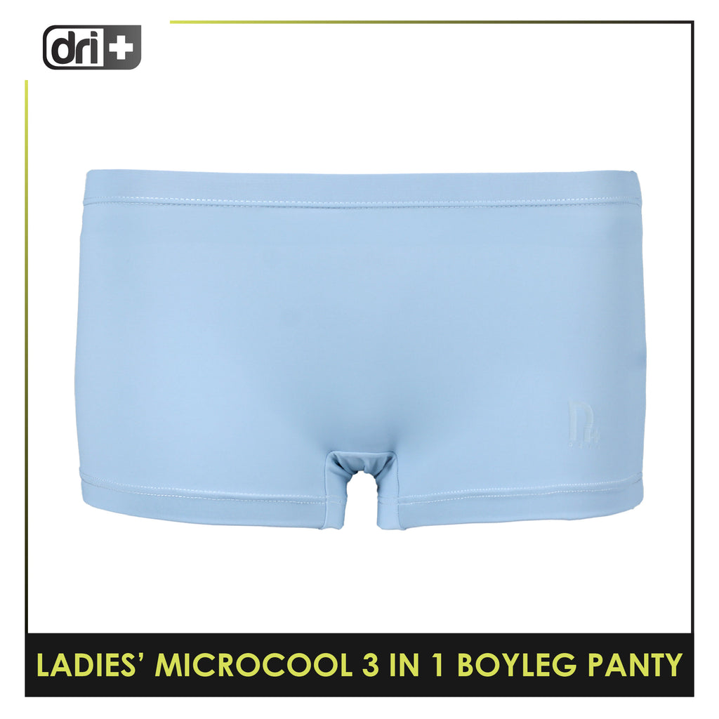 Dri plus Ladies’ Microcool Boyleg Panty 3 pieces in a pack DULPBG511