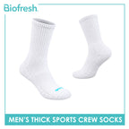 Biofresh Men's Antimicrobial Cotton Thick Sports Crew Socks 1 pair RMS631