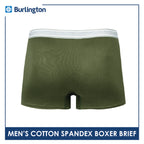 Burlington Men's Cotton Spandex Boxer Brief 1 piece GTMBBFS3 (Limited Time Offer)
