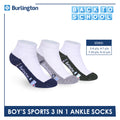 Burlington Boys’ Cotton Sports Ankle Socks 3 pairs in 1 pack BBSKG40