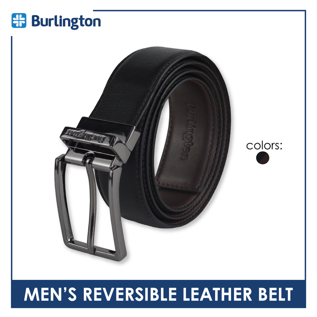Burlington Men's Reversible Genuine Leather Belt 1 piece JMLR512