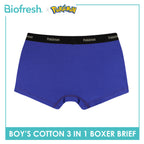 Biofresh | Pokemon Boys’ Antimicrobial Cotton Boxer Brief 3 pieces in a pack PKBBBG533