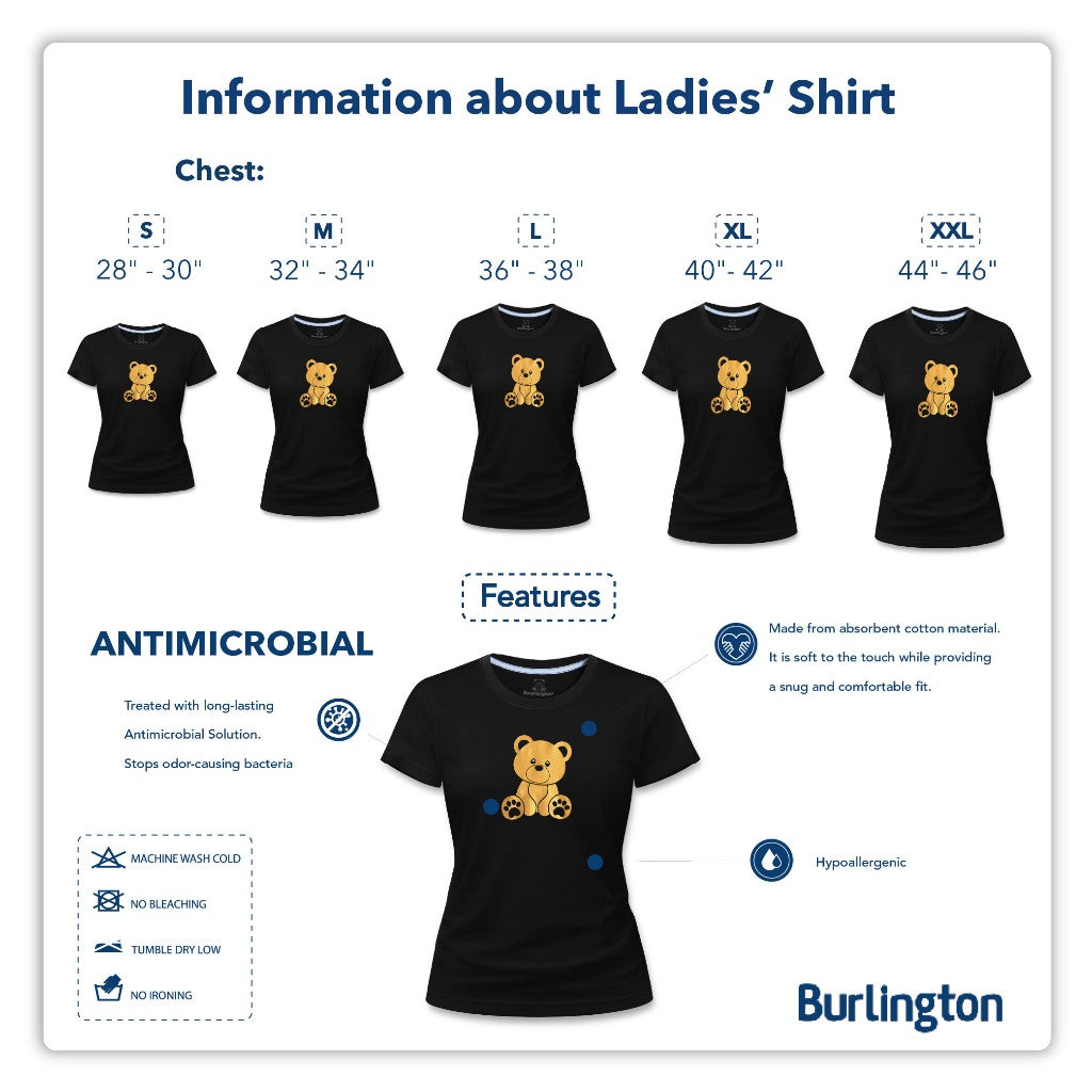 Burlington Ladies' Cotton Bearlington Collection Roundneck Shirt 1pc TBLDSR3