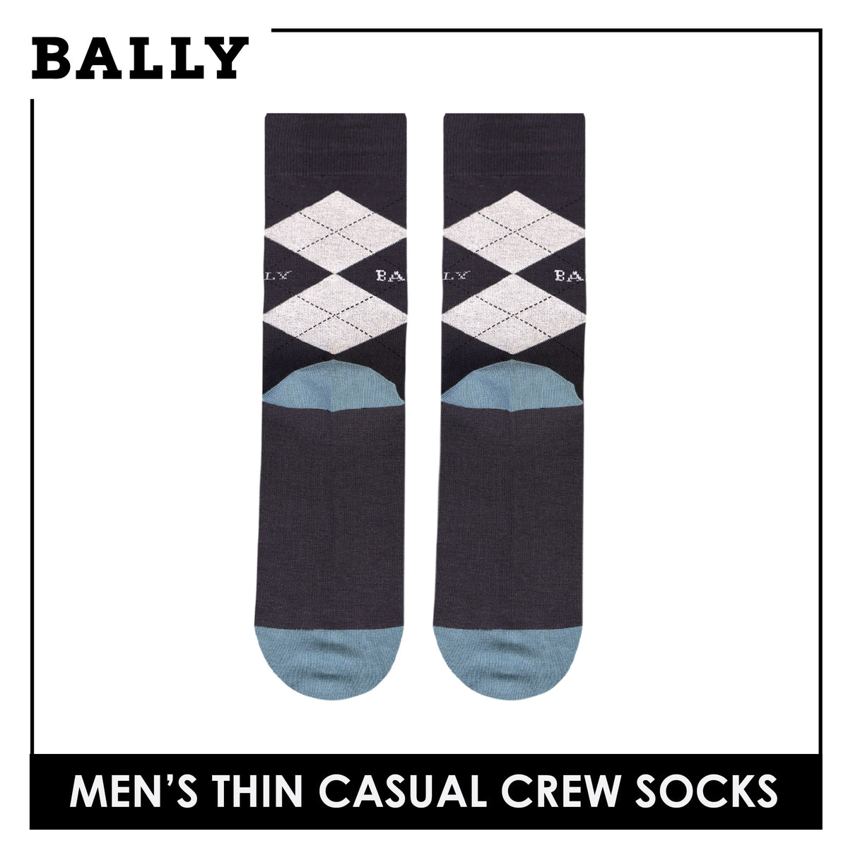 Bally Men's Cotton Crew Thin Casual Premium Socks 1 pair YMC612