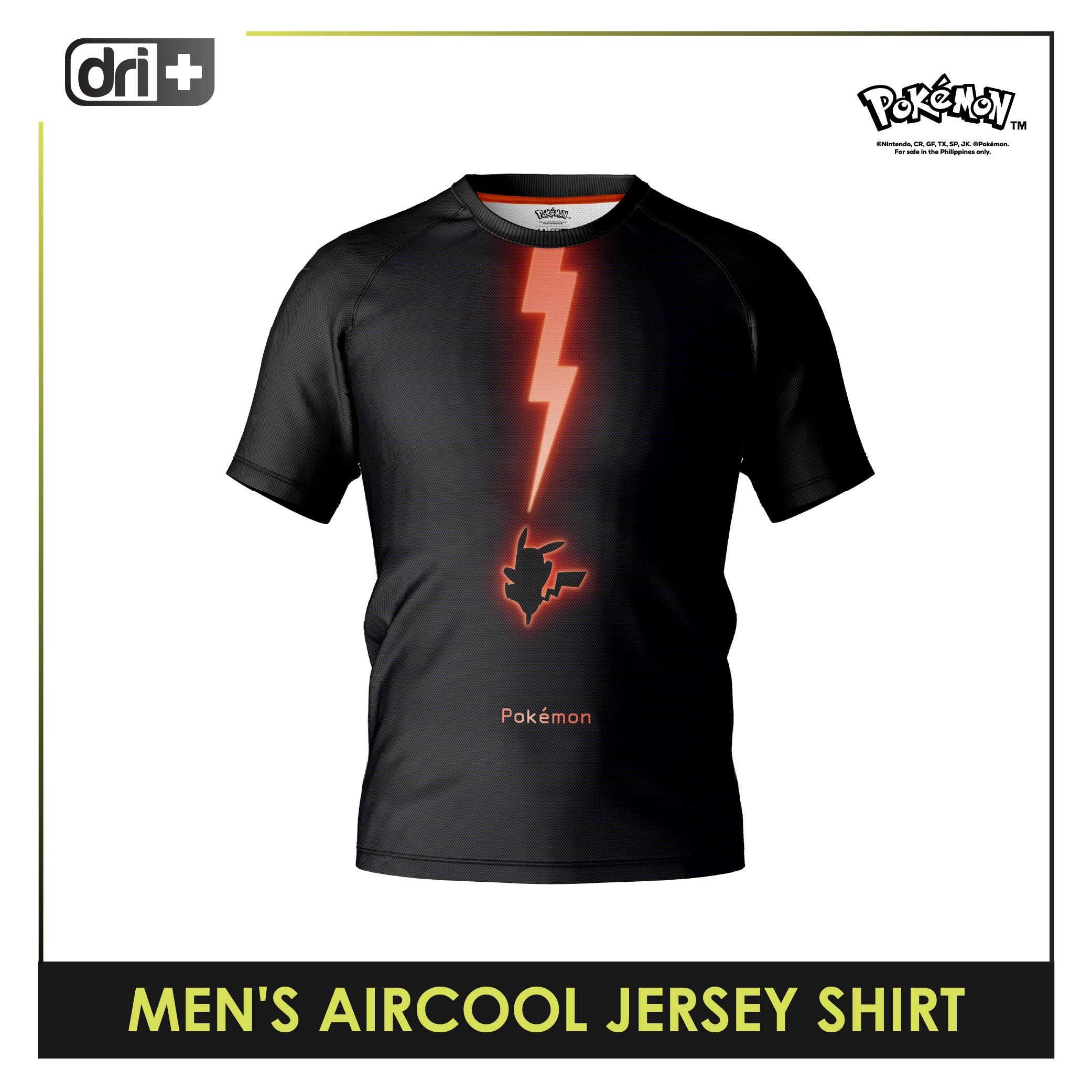 Dri Plus Men’s Pokemon Collection Aircool Jersey Shirt 1 pc PKDUMSRD533
