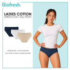 Biofresh Ladies' Antimicrobial Cotton Stretch Full Panty 3 pieces in a pack ULPRG621