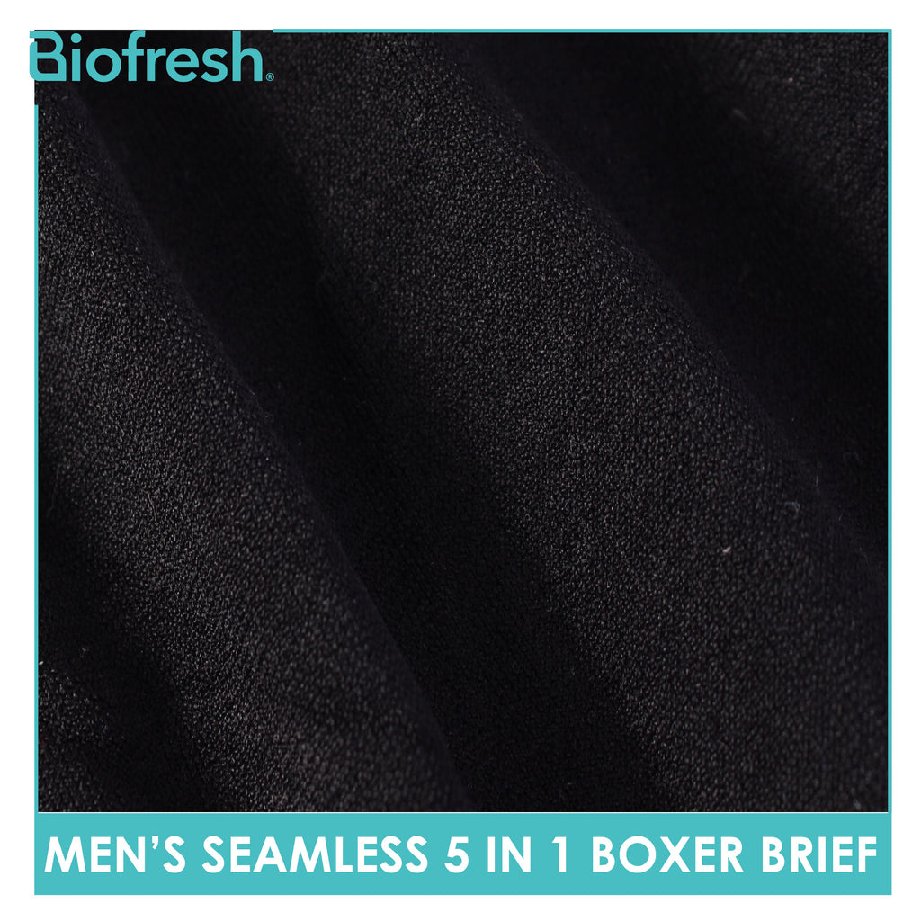 Biofresh Men's OVERRUNS Seamless Boxer Brief 5 pieces in 1 pack OUMBBGCO