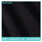 Biofresh Men's OVERRUNS Seamless Boxer Brief 5 pieces in 1 pack OUMBBGCO