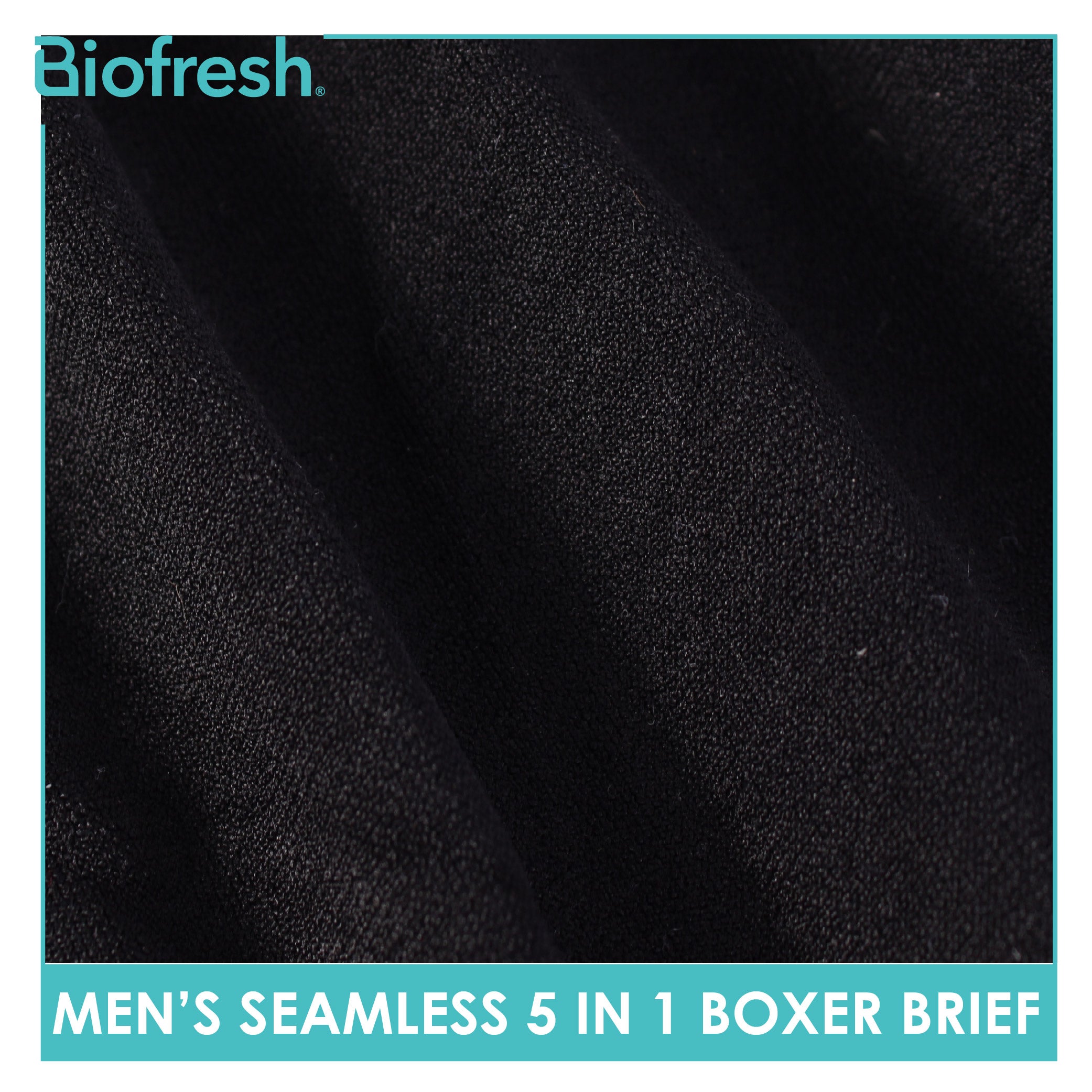Biofresh Men's OVERRUNS Seamless Boxer Brief 5 pieces in 1 pack OUMBBGCO