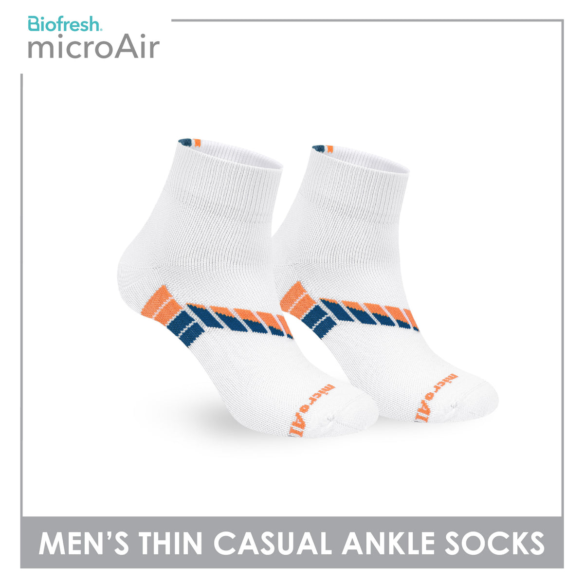 Biofresh Microair Men's Antimicrobial Thin Casual Ankle Compression Socks 1 pair MMCP611