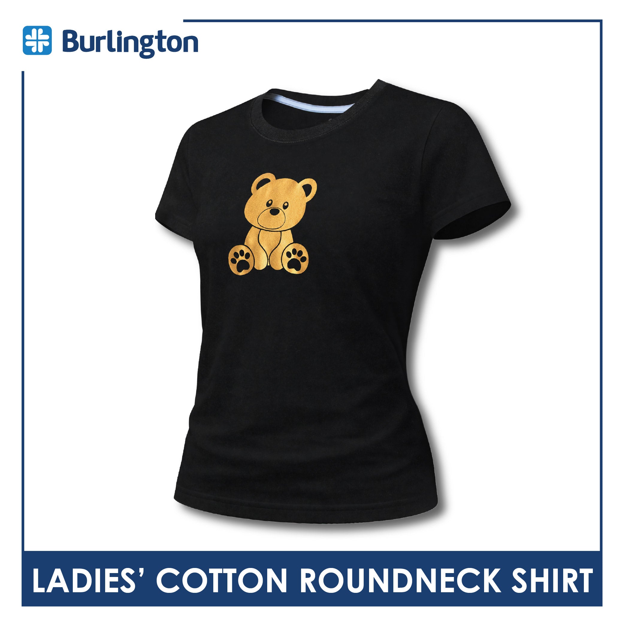 Burlington Ladies' Cotton Bearlington Collection Roundneck Shirt 1pc TBLDSR3