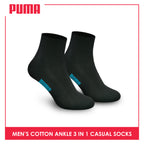 Puma Men's Cotton Lite Thin Casual Ankle Socks 3 pairs in a pack PMCKG2