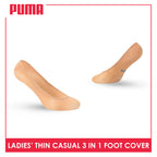 Puma Ladies' Cotton Lite Thin Casual Foot Cover 3 pairs in a pack PLFG1G