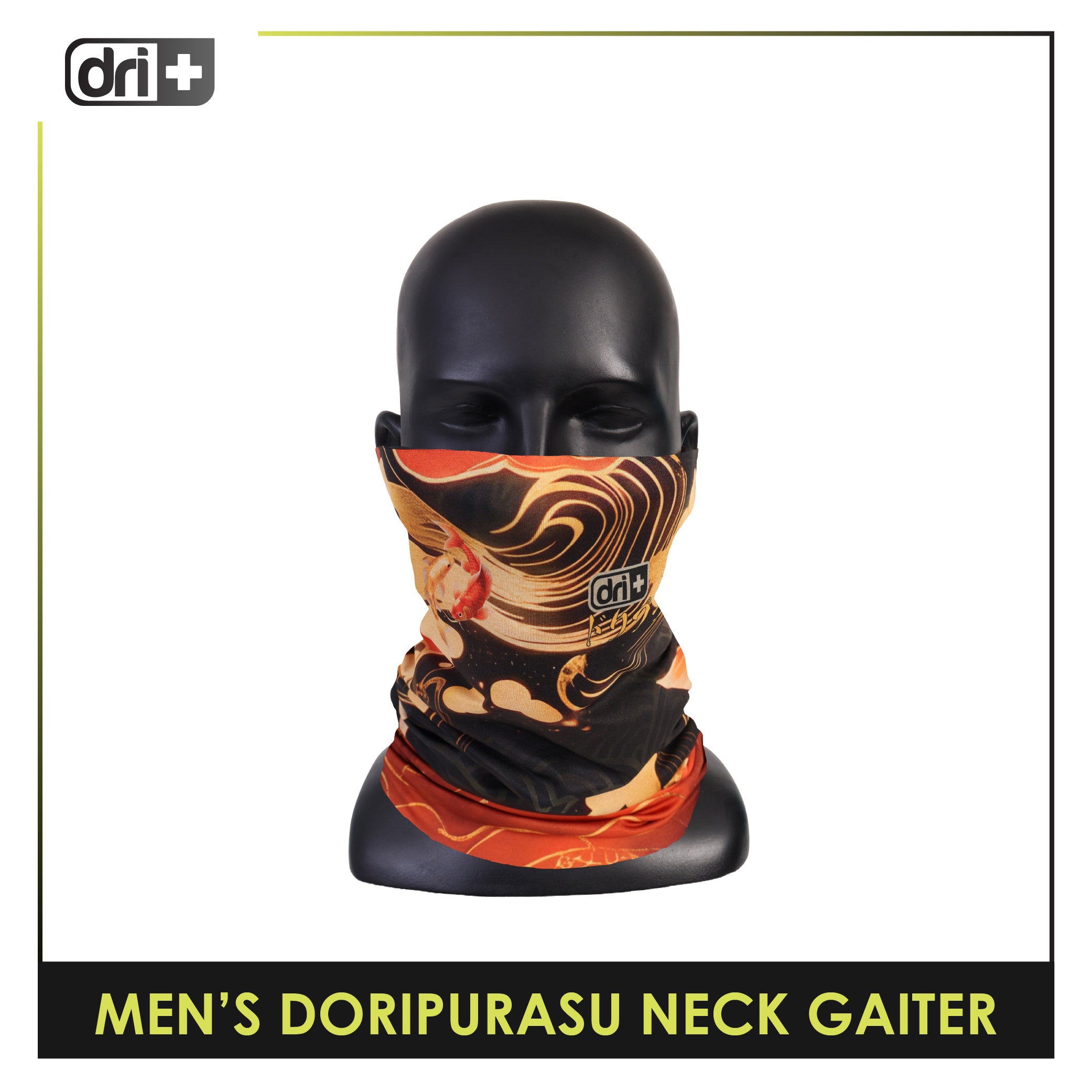 Dri Plus Men's Doripurasu Washable Multi-Functional Moisture Wicking Neck Gaiter 1 piece DUMN611