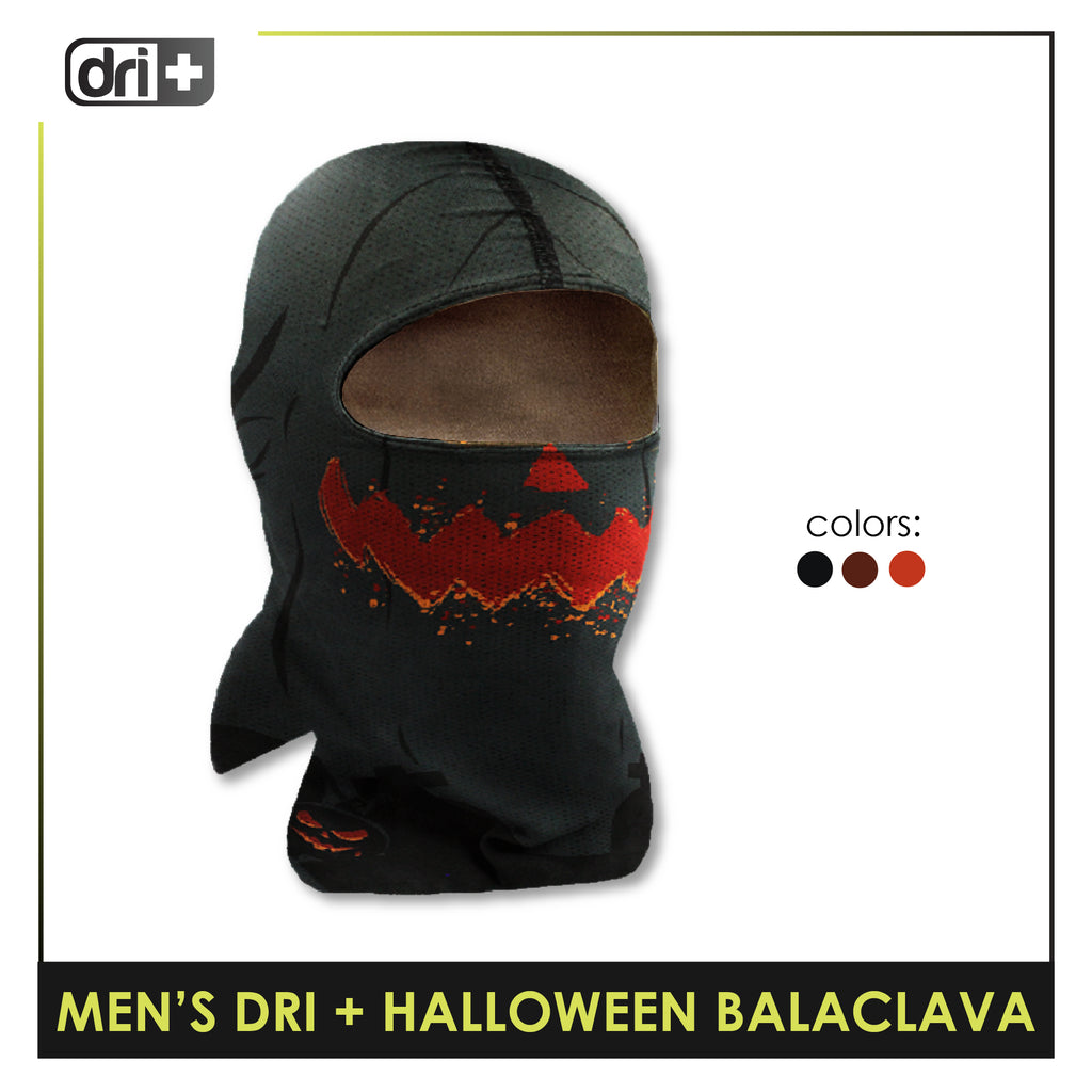 Dri Plus Men's Halloween Pumpkin Washable Moisture Wicking Balaclava 1 piece DUMBH631