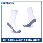 Burlington Boys’ Cotton Casual Crew Socks 3 pairs in 1 pack BBCKG84