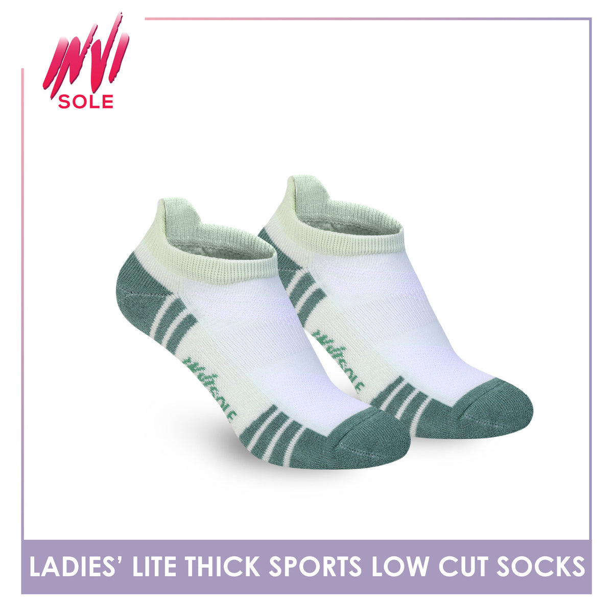Burlington Ladies’ Invisole Lite Thick Sports Low Cut Socks 1 pair XLVS611