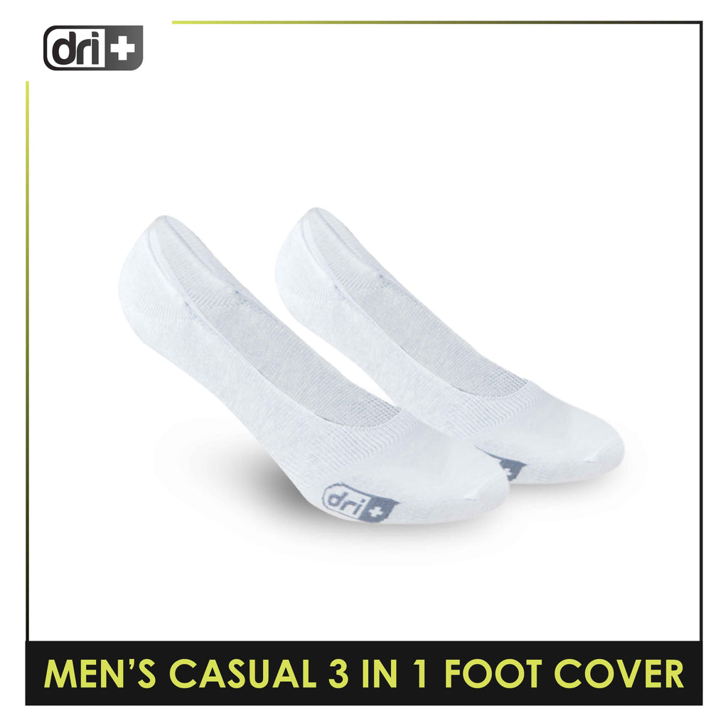 Dri Plus Cotton Lite Thin Casual  No Show Socks With Anti Slip Heel Gel 3 pairs in a pack DMCFG2