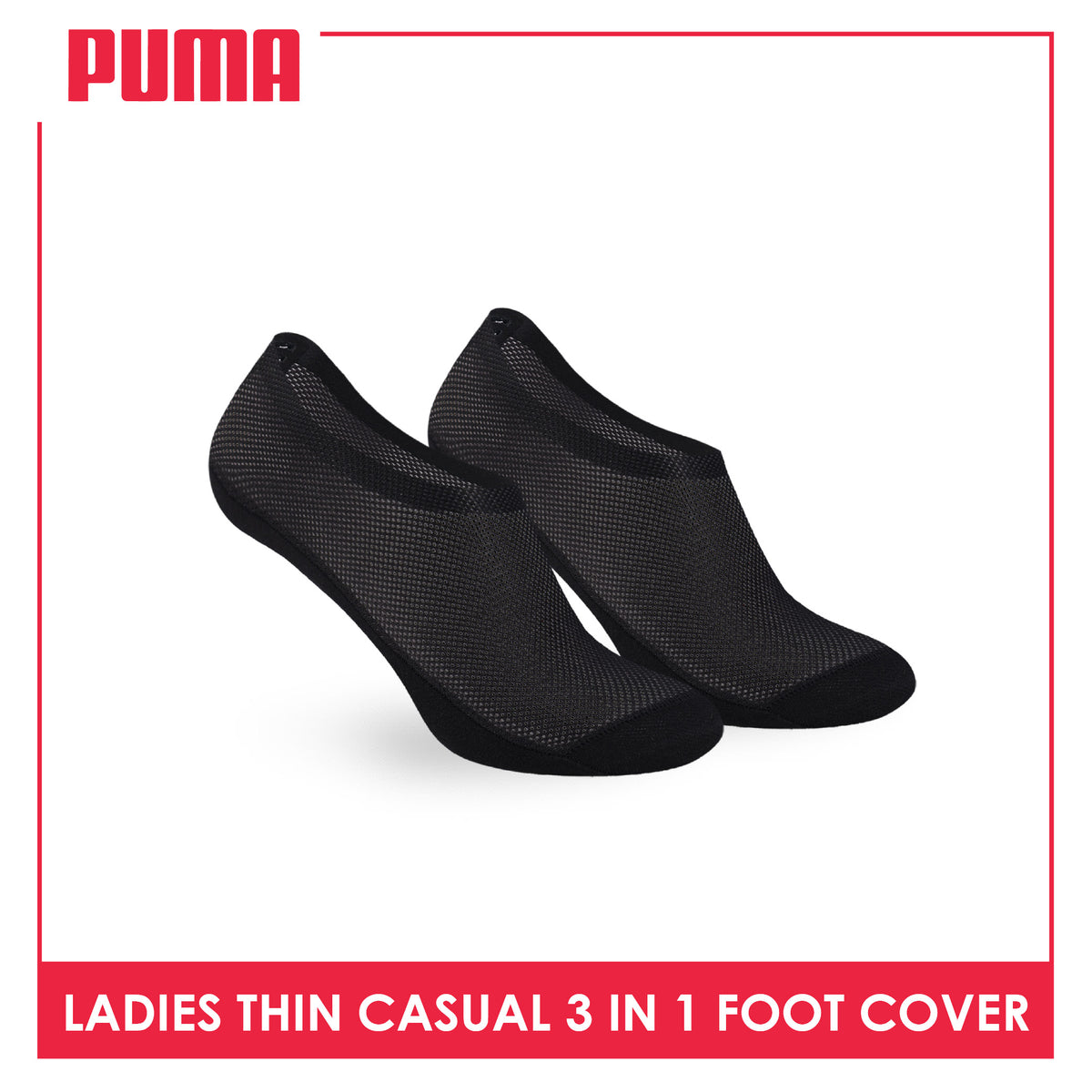 Puma Ladies’ Thin Casual Foot Cover Mesh 3 pairs in a pack PLCFG631