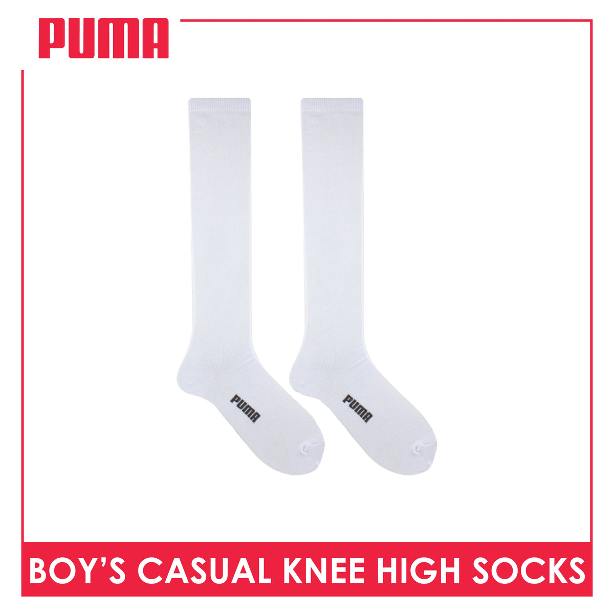 Puma Children's Cotton Knee High Lite Casual Socks 1 pair PBKH1
