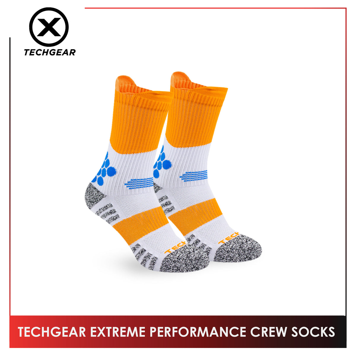 Burlington Men’s Sports Techgear Extreme Performance (Basketball) Crew Socks 1 pair TGMX633