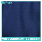 Biofresh Men's Antimicrobial Cotton Boxer Brief 3 pieces in a pack UMBBG30